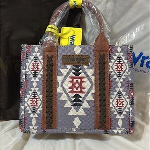 Wrangler Women's Mini Tote Bag with Aztec Design (purple) NWT